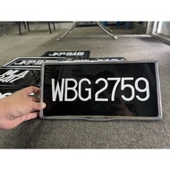 NOMBOR PLET KERETA (FRAME ASING) / NUMBER PLATE KERETA / PLET KERETA KRISTAL  / NUMBER PLATE KERETA 3D / NOMBOR GERGAJI