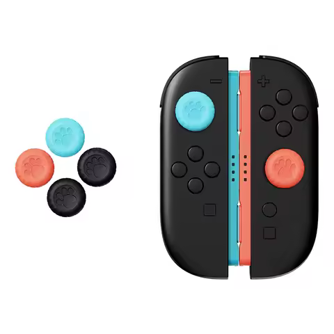 4pcs Cute Cat Silicone Thumb Stick Grip Cap Cover For Nintendo Switch 2 Joy Con & Switch 2 Pro Contr
