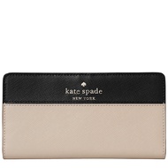 Kate Spade Staci Colorblock Large Slim Bifold Wallet in Warm Beige Multi wlr00122