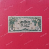 Uang Kuno Indonesia 5 Gulden Tahun 1944 seri De Japansche Regeering SE