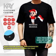 INDONESIA INDEPENDENCE DISTRO T-SHIRTS CARTOON EDITION TOP T-SHIRTS UNISEX T-SHIRTS FOR MEN & WOMEN 