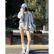 Set turtleneck hoodie + active sports sweatpants hoodie women set