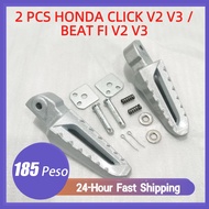 1 Pair CLICK V2 V3 / BEAT FI V2 V3 FOOTREST ALLOY L8604 - WHT / REAR FOOTPEG