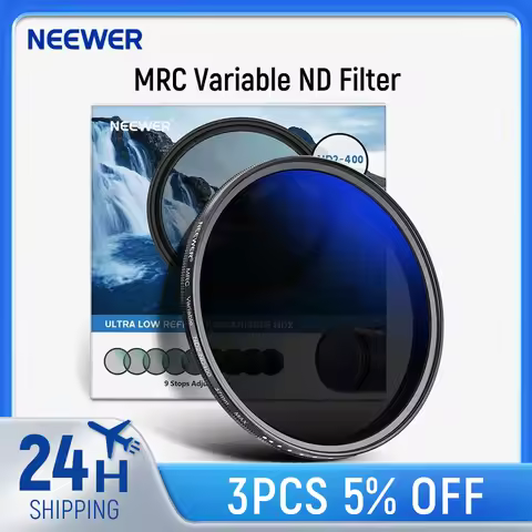 Neewer MRC Variable ND Filter ND2-ND400, Neutral Density Adjustable ND Filter Multi Layer Coated Opt