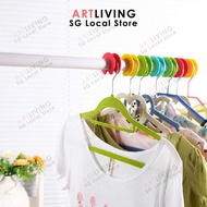 ArtLiving 10Pcs Clothes Hanger Hooks Silicone Anti-Slip Clothes Hanger Spacers Hook Anti-Off Hanger 