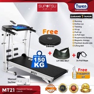 TWEN MT21 TWEN Treadmill Manual Multifungsi Treadmill Manual Elektrik