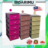 5 Tier Plastic Drawer / Cloth Cabinet / Storage Cabinet / Laci Baju / Rak Baju Almari Hiasan Almari 