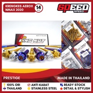 Full Set of Aerox Nmax 2020 Gold Probolt Stainless King Nut Thailand Axles