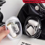 Transparent Data Cable Storage Bag Cosmetic Storage Bag Portable Cable Protective Bag/ Travel Storag