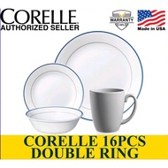 Corelle 16pc Double Ring Dinnerware Set Livingware Dinner Serve Set plate