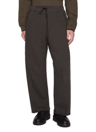 THE VIRIDI-ANNE FRONT SEAM WIDE LEG COTTON SWEATPANTS