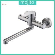 Mojito Wall Mounted Kitchen Faucet Stainless Steel Tube Tap Sink Water Faucet Rotatable Long Spouts Mixers Tap Easy to U