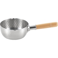 【Directly from Japan】Yoshikawa YJ3367 YJ3367 Snow Flat Pot, Single Handled Pot, 5.5 inches (14 cm), 