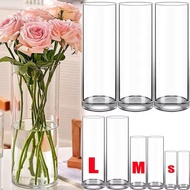 2/1Pcs Transparent Acrylic Vase - Hydroponic Planter - Home Decor - Flower Arrangement Container - C