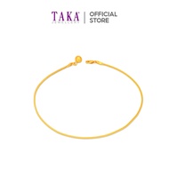 TAKA Jewellery 916 Gold Anklet with Bell