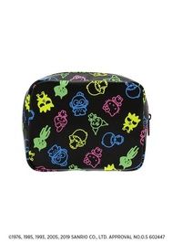 Sanrio Hello Kitty & NYA Neon Outline Black Cosmetic Pouch / Bag