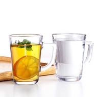 Glasslock进口耐热钢化玻璃杯 泡茶牛奶杯果汁杯早餐杯男女水杯子 梦幻咖啡玻璃杯 4件套 GL2198