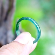 Blue Jade Ring With Green Emperor Glass Material size 58-59 mm