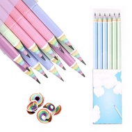 ADOFUN pencil HB pencil [12 colors in 4 colors] Rainbow pencil Interesting pencil Elementary school 