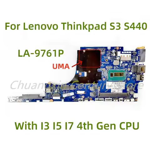 Suitable for Lenovo ThinkPad S3 S440 laptop motherboard LA-9761P with I3 I5 I7 4th Gen CPU 100% Test