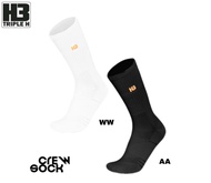 ถุงเท้าฟุตบอลครึ่งแข้ง H3 SPORT รุ่น Crew Sock  ถุงเท้าครึ่งแข้งไม่มีกันลื่น ถุงเท้ากีฬา