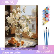 🎀【Low price】🎀LIQINGQ✨ Framed Paint By Numbers Kit For Adults Beginner Kids Ages 8-12 Easy Flower Pai