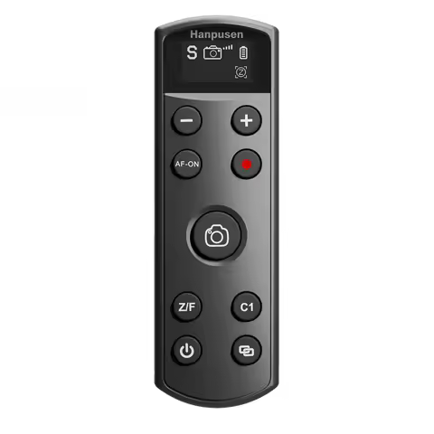 Hanpusen USB-C Wireless Bluetooth Remote Control Shutter Release with OLED Screen For Sony / Canon /