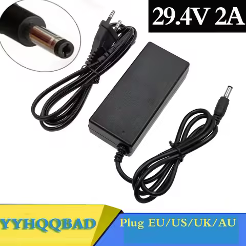 YYHQQBAD 29.4V 2A Lithium Battery Charger for 24V 25.2V 25.9V Electric Scooter Electric Bicycle 7Ser