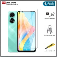 Tempered Glass Oppo A78 4G/ 5G Scratch Glass Screen Guard HANYCASE