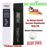 EC Meter siap bateri. Untuk bacaan kepekatan baja AB Mudah guna & tahan lasak.