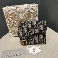 Dior 經典馬鞍老花三折短夾