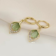 1pair New Womens Fashion Geometric Earrings for Women Temperament Opal Water Drop Earrings Girls Gif