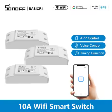 SONOFF BASICR4 WiFi Light Switch DIY Smart Module eWeLink APP Control On/off Voice Control Switch Mo