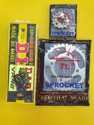 โซ่สเตอร์ jr120tiaraspeed 428h-120-14-36t ตราพระอาทิตย์ โซ่แท้Did ข้อหนา