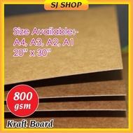[Large Size 5pcs] Kraft Board 800gsm | A2 A1 20x30 | Modeling Board | Model Board | Kraft Card | 牛皮紙