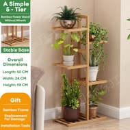 Bamboo Flower rack Plant Stand Rack Flower Stand Gardening Shelf Flower Pot Stand Plant Garden Rac