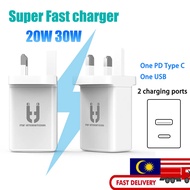 20W 30W USB Charger Tablet Laptop Fast Charger Type C PD Quick Charger UK Specification Plugs Adapte