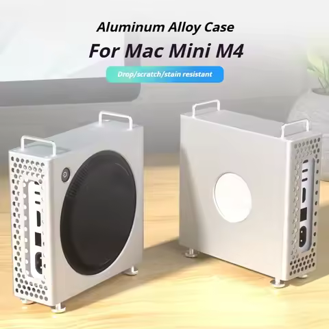 2025 2in1 Design For Mac Mini M4/M4 Pro Aluminum Alloy Vertical Stand with Heat Dissipation Dustproo