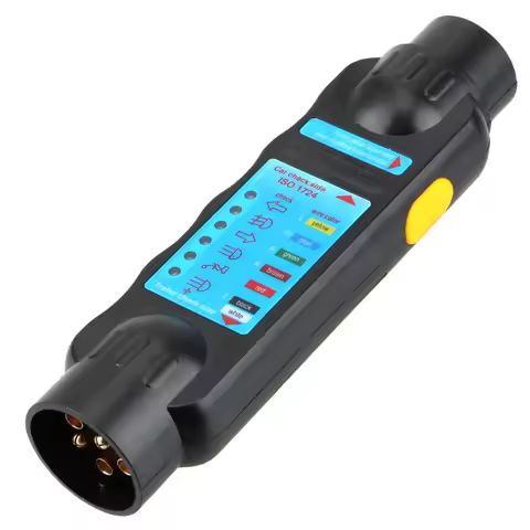 Car Towing Light Tester 12V Plug Socket Diagnostic Tools 7 Pin Trailer Tester Caravan Towing Tow Bar
