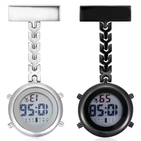 2 Pcs Hanging Pocket Watch Watches For Men Nurse Clip-on Paramedics Clock Medical Nurse Watch Studen