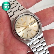 Jam tangan Seiko 5/ 7S26-3040 /White Sunburt Dial/1997/Unisex/All Original/Dim 37mm/Good Condition