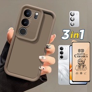 3in1 Realme C71 Full Package Shockproof Phone Case for Realme C73 C75 Ceramic Tempered Glass + Lens 