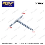 T-Type Hex Key Wrench American Tool