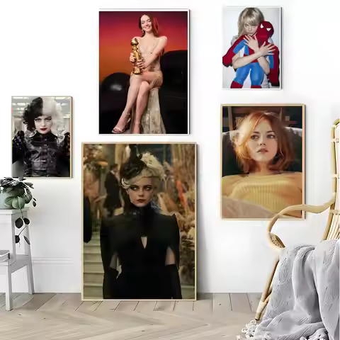 E-Emma Stone Poster poster retro art living room decoration