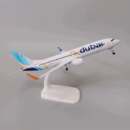 20cm Alloy Metal Air Fly Dubai Airlines B737 Diecast Airplane Model Dubai Boeing 737-800 Airways Pla