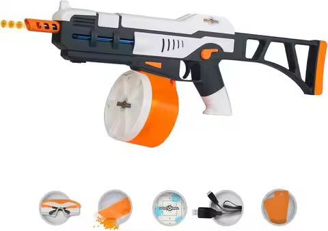 Full Auto Rechargeable Water Bead Blaster Kit - Electric Gel Ball Gun Shoots 11 Rounds per Second