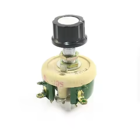 1PC Wirewound Ceramic Potentiometer Adjustable Rheostat Resistor 25W 1R/2R/5R/10R/20R/30R/50R/100R/1