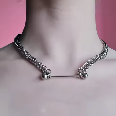 Gothic Jewelry Chain Splicing Necklace Cool Fashion Punk Aesthetic Charm Geometric Necklace Grunge R