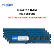 Tecmiyo Ddr3 Ddr3l 4gb 8gb 1600mhz Dimm Desktop Memory Ram 1.35v/1.5v Pc3/pc3l-12800u Pc3-10600u Pc3