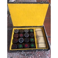 1 type of chess and Chinese chess board box with leather chess board and free Indian style box. Make